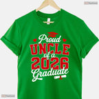 Proud Uncle Of A Class Of 2026 Graduate High School Senior Celebration T-Shirt