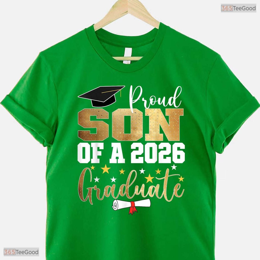 Proud Son Of A 2026 Graduate Matching Family University Commencement Ceremony T-Shirt