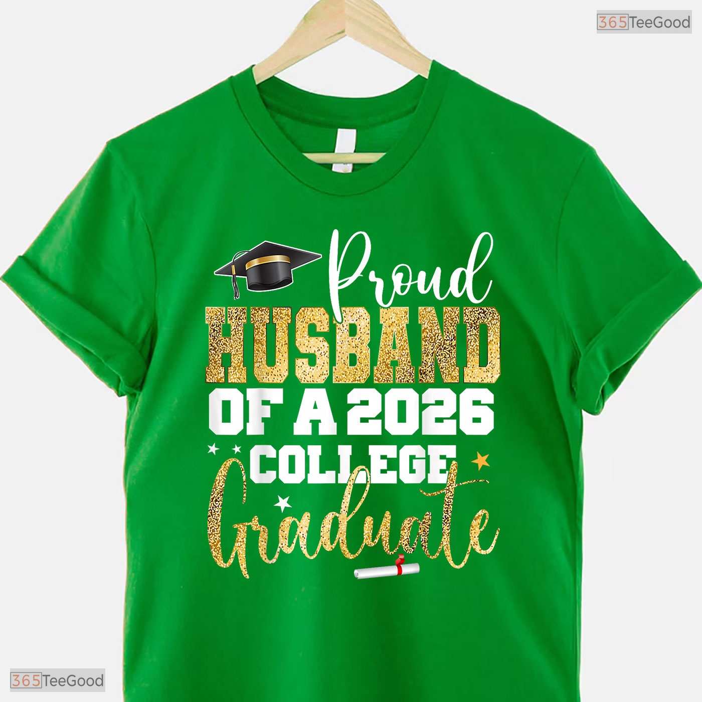 Proud Husband Of A 2026 Graduate College University Commencement Family Party T-Shirt