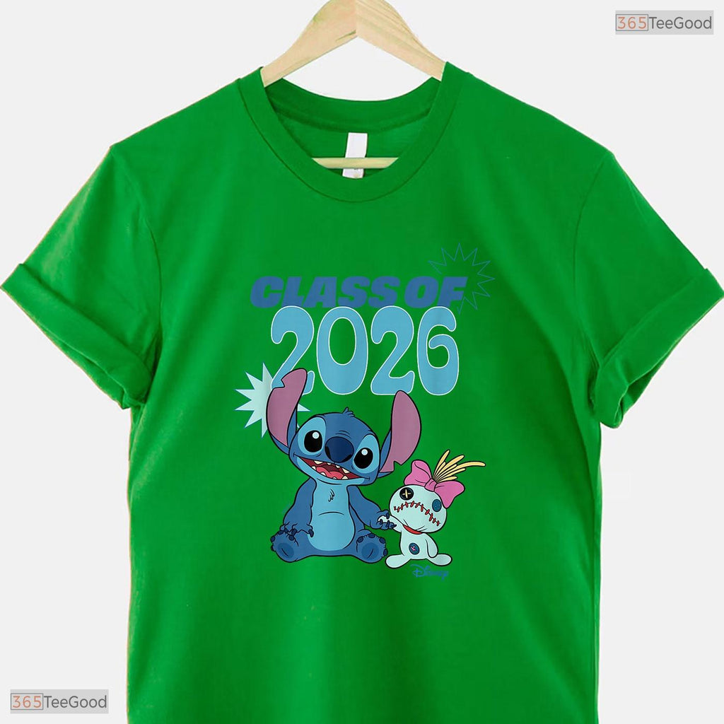 Cute Tropical Alien Theme Class Of 2026 Graduation Stars Senior Celebration T-Shirt