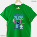 Cute Tropical Alien Theme Class Of 2026 Graduation Stars Senior Celebration T-Shirt