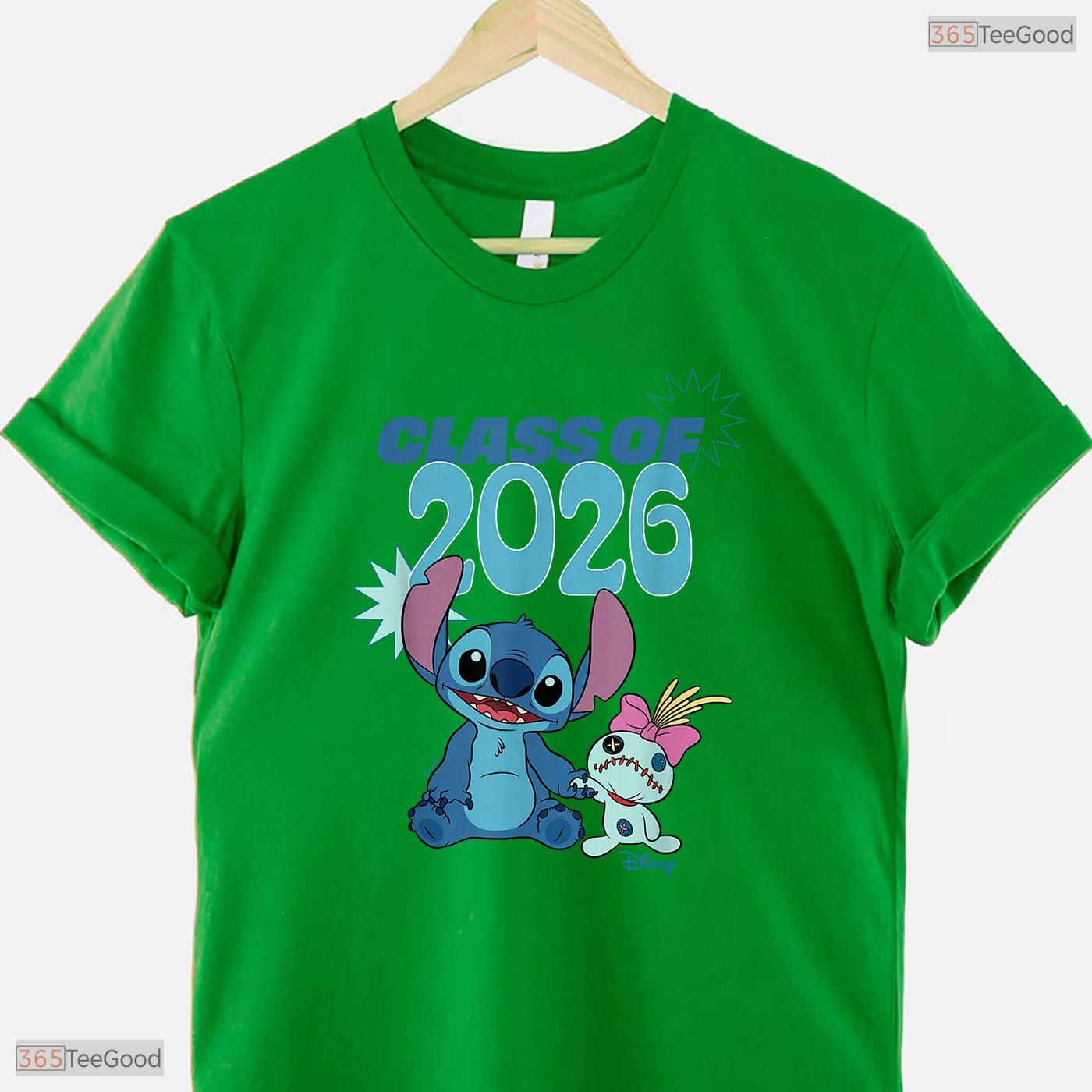 Cute Tropical Alien Theme Class Of 2026 Graduation Stars Senior Celebration T-Shirt