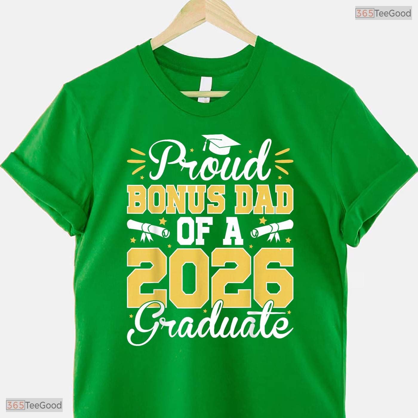 Supportive Proud Bonus Dad Of A 2026 Graduate Senior Stepdad Graduation Day T-Shirt