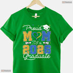 Beautiful Proud Mom Of A 2026 Graduate Blue And Gold Senior Ceremony T-Shirt