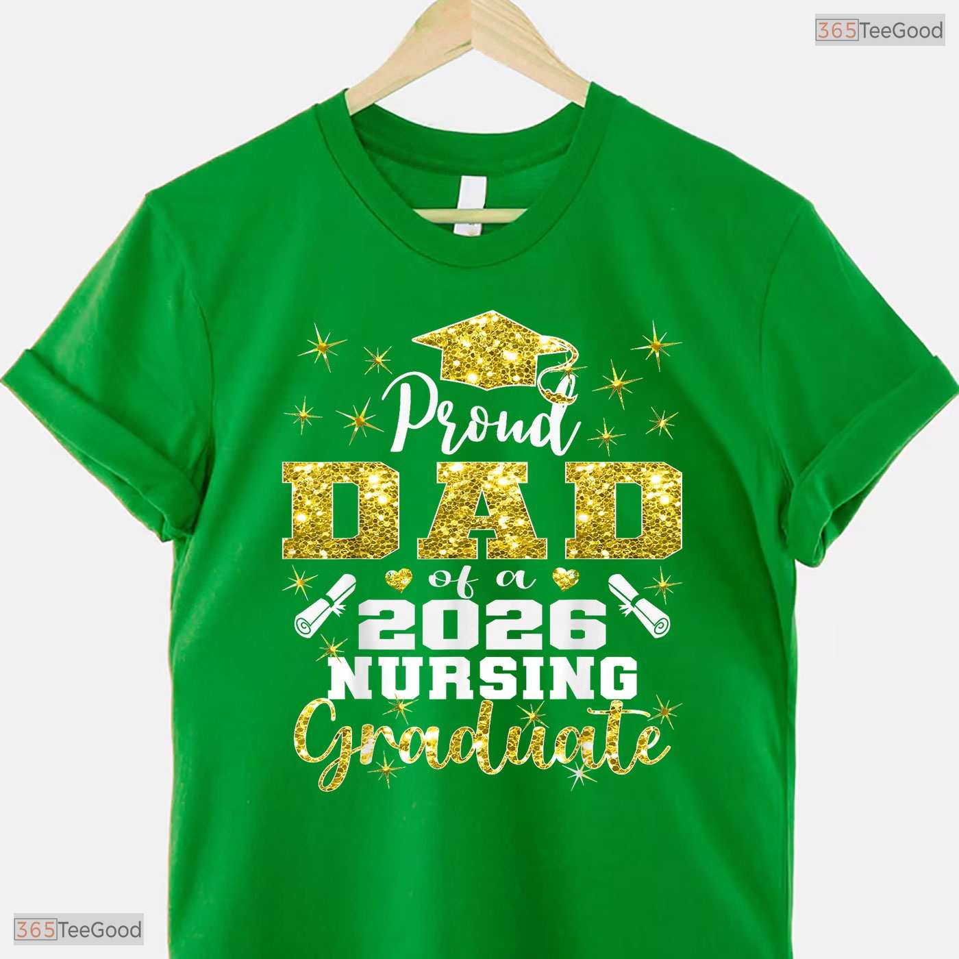 Supportive Proud Dad Class Of 2026 Nursing Graduate Nurse Ceremony T-Shirt