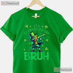 Bruh Leprechaun Hat St Patricks Day T-Shirt Funny Boys Kids School Tee