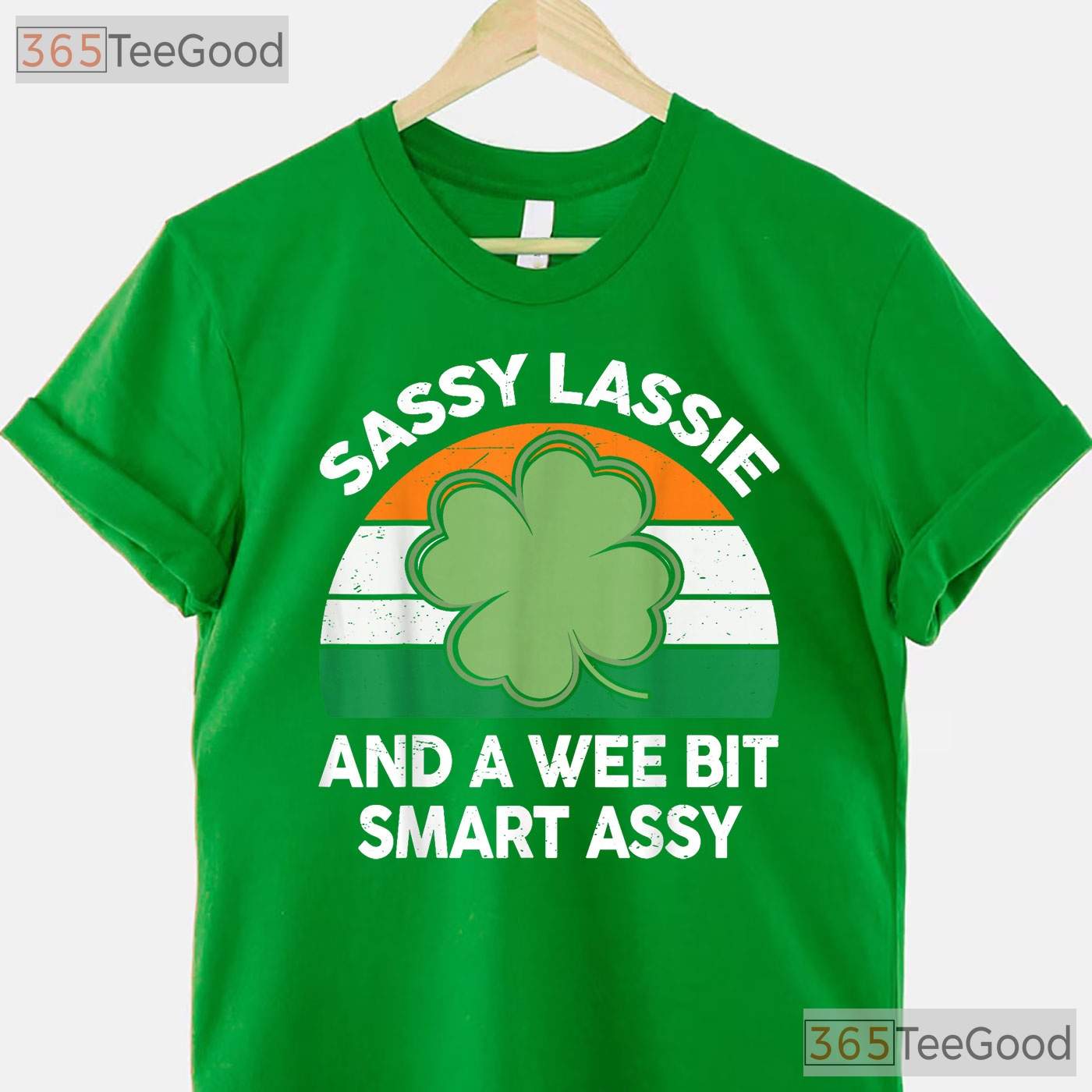 Sassy Lassie Funny Shamrock St Patricks Day T-Shirt Irish Girl Women