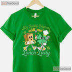 My Lucky Charms Call Me Lunch Lady St Patricks Day T-Shirt School Tee
