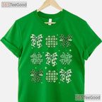 Coquette Bow Shamrock St Patricks Day T-Shirt Cute Ribbon Irish Girl