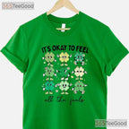 Its Okay To Feel All The Feels SPED St Patricks Day T-Shirt Teacher Tee