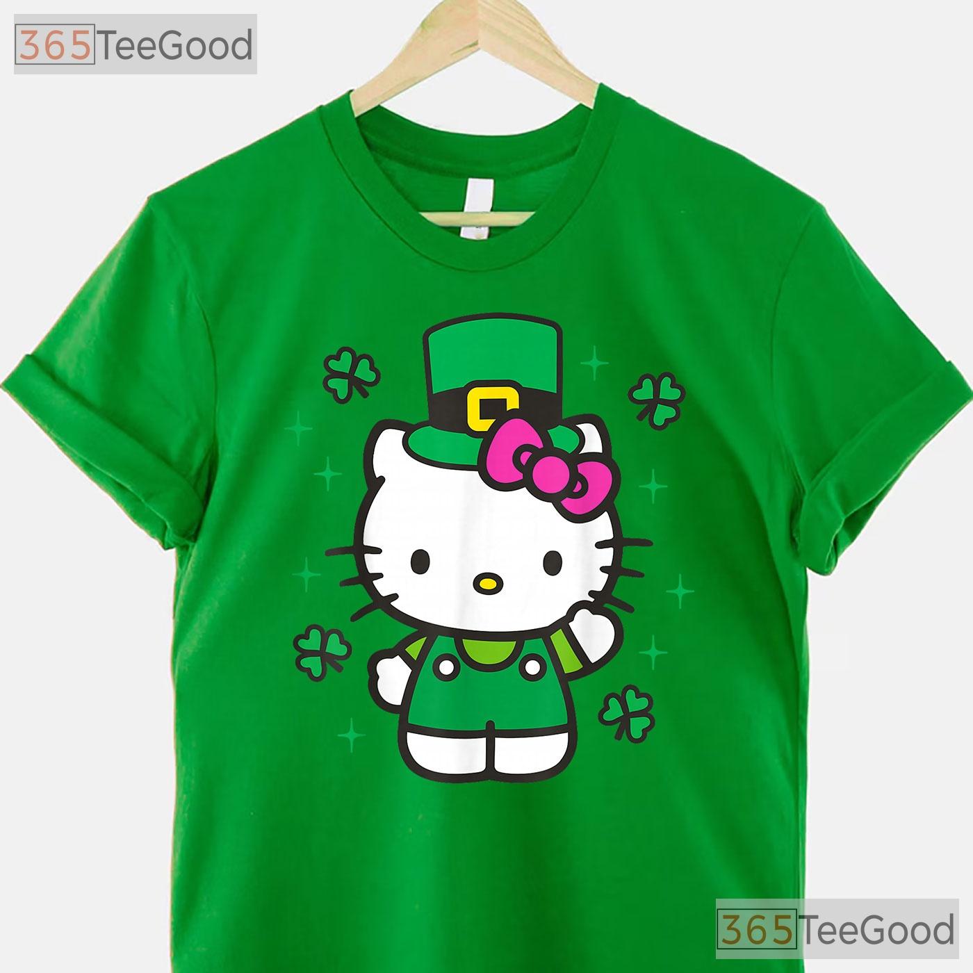 Hello Kitty Leprechaun Suit St Patricks Day T-Shirt Cute Sanrio Irish Green
