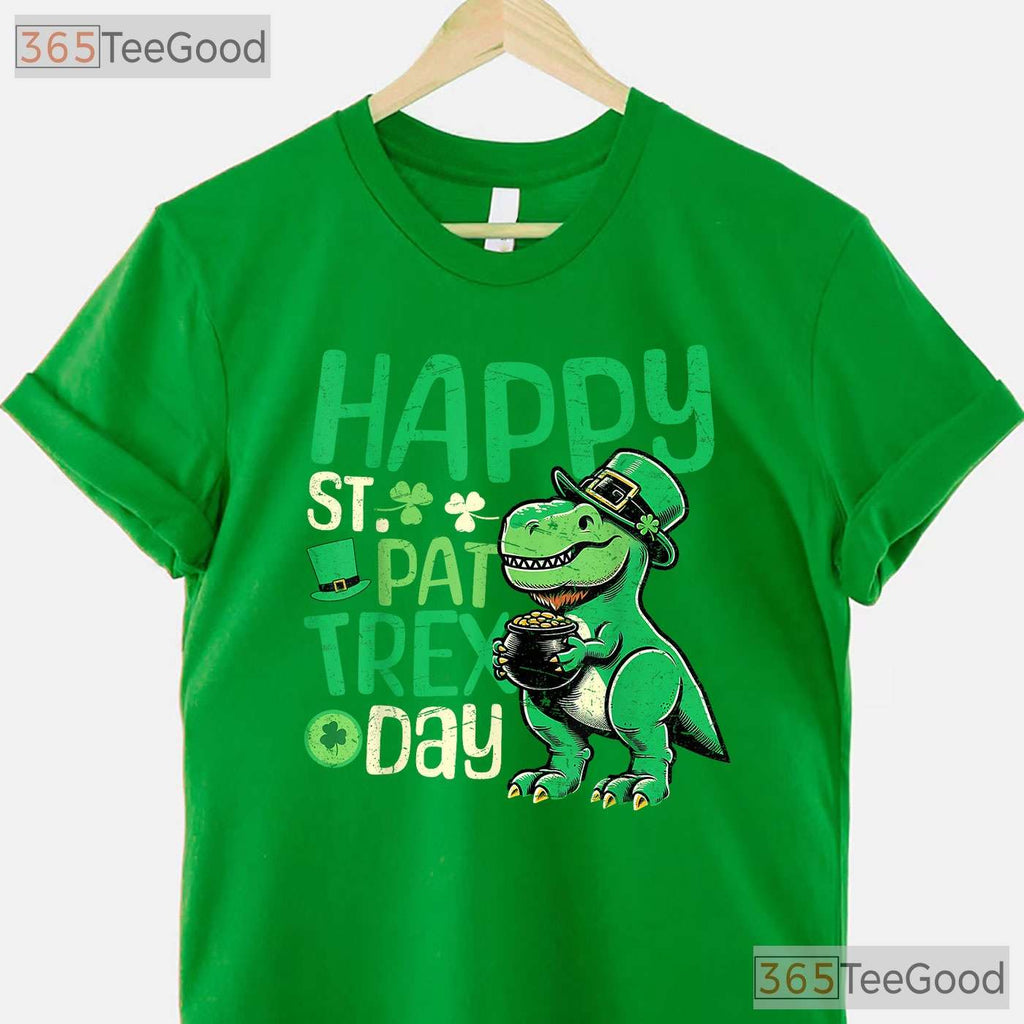 Happy St Pat Rex Day Dinosaur St Patricks Day T-Shirt T-Rex Boys Toddler