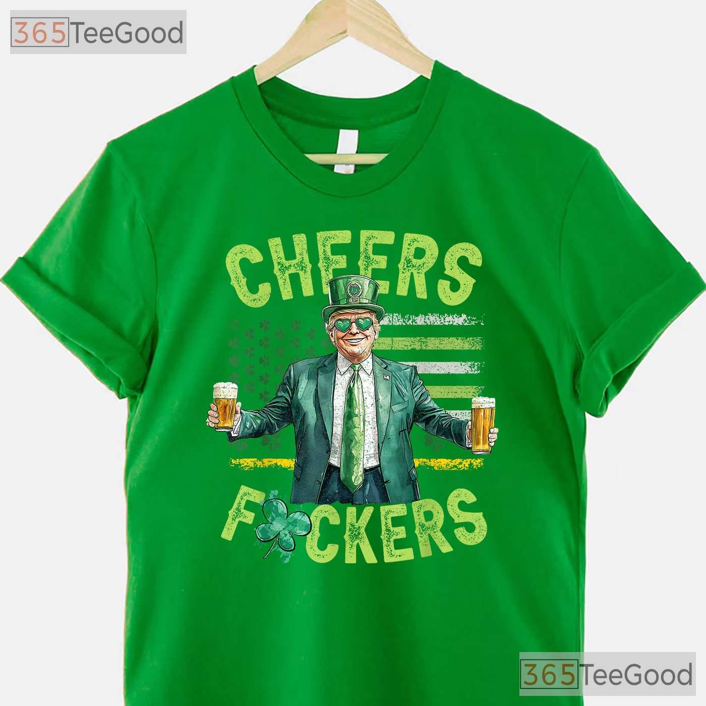 Cheers Fckers Funny St Patricks Day T-Shirt Adult Humor Drinking Party Tee