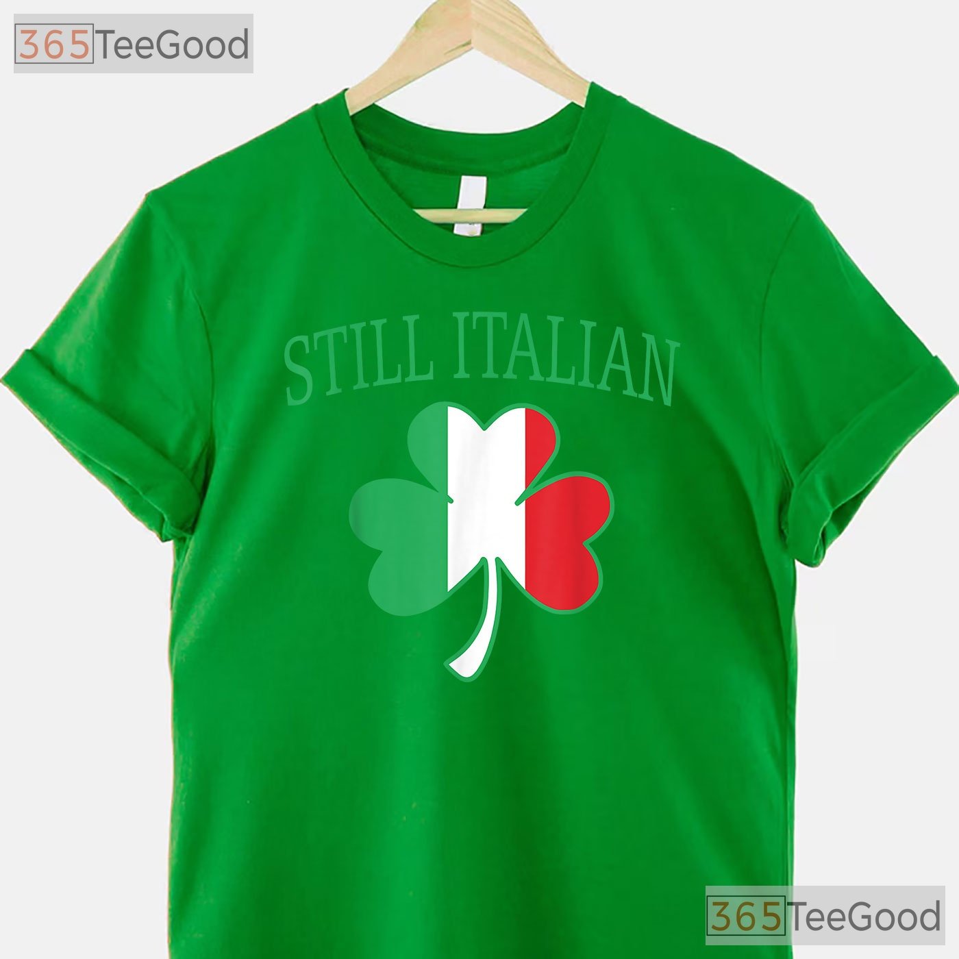 Still Italian Shamrock St Patricks Day T-Shirt Funny Italy Flag Men Gift