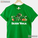 Irish Yoga Funny St Patricks Day T-Shirt Drinking Drunk Leprechaun Gift