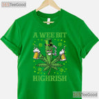A Wee Bit Highrish Funny Marijuana St Patricks Day T-Shirt Weed 420 Gift