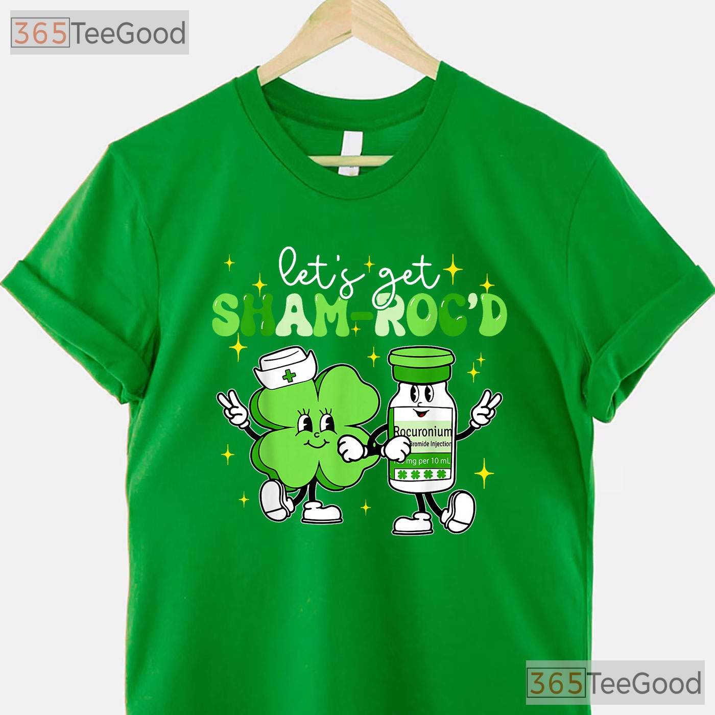 Lets Get Sham Rocd ICU Nurse St Patricks Day T-Shirt Funny Medical Gift