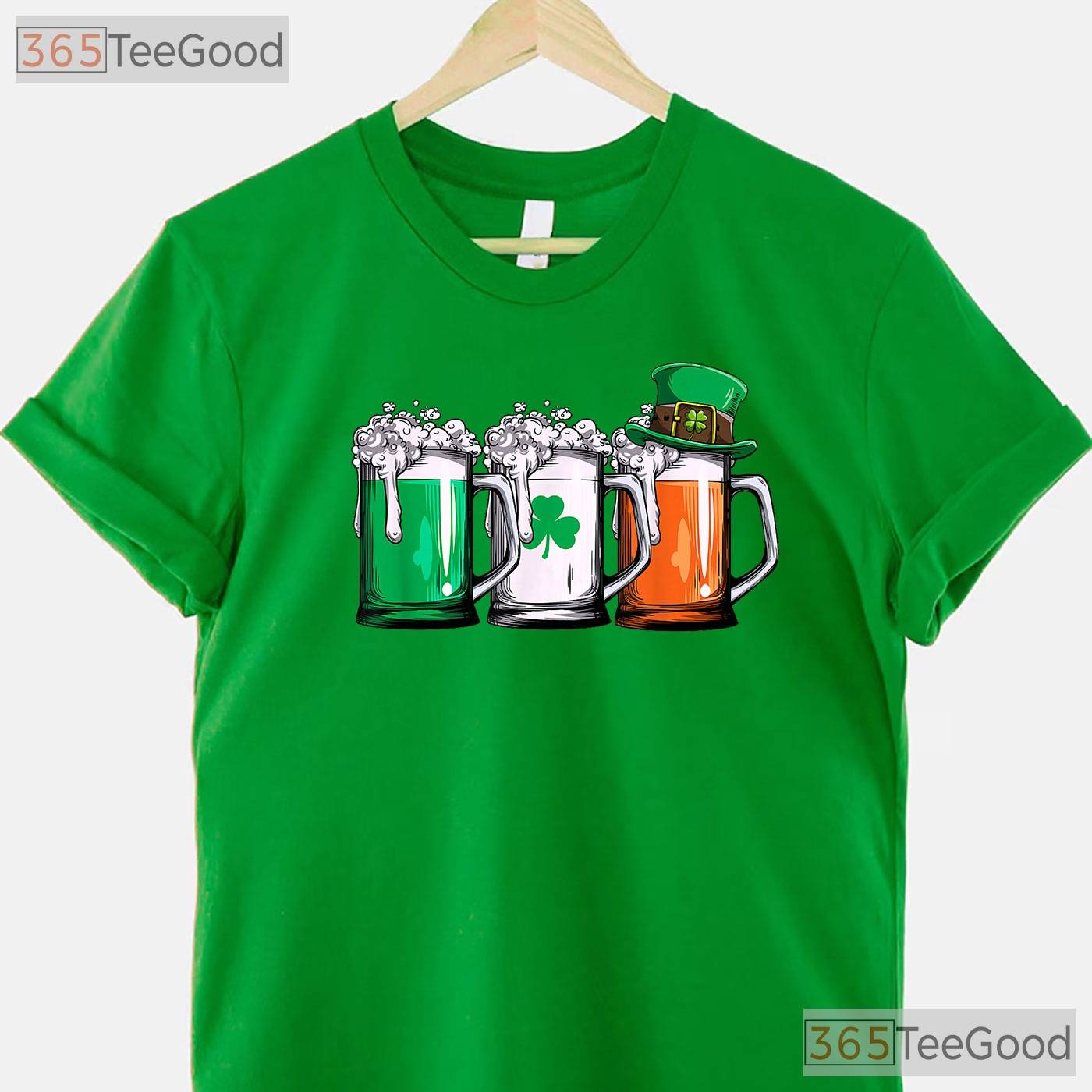Irish Beer Ireland Flag St Patricks Day T-Shirt Vintage Pub Drinking Tee