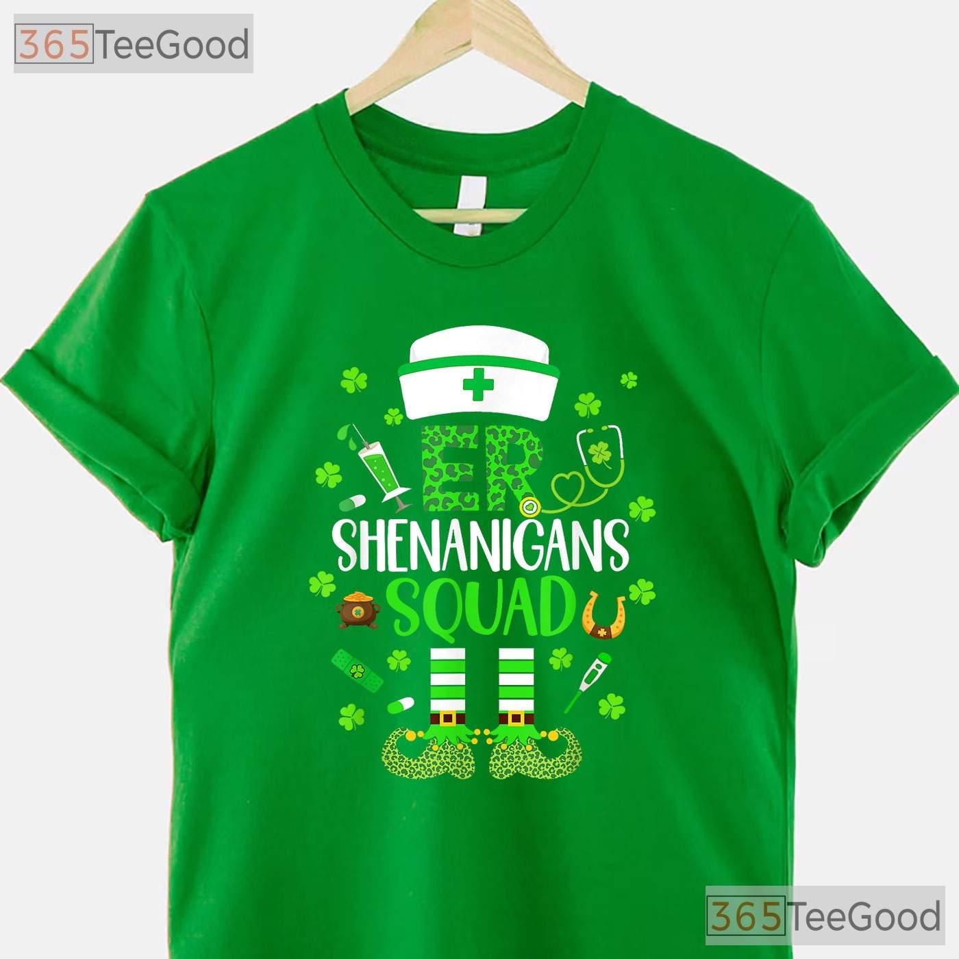 ER Nurse Shenanigans Squad St Patricks Day T-Shirt Emergency Room Crew Tee