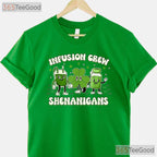 Infusion Nurse Crew Shenanigans St Patricks Day T-Shirt IV Therapy Team Tee