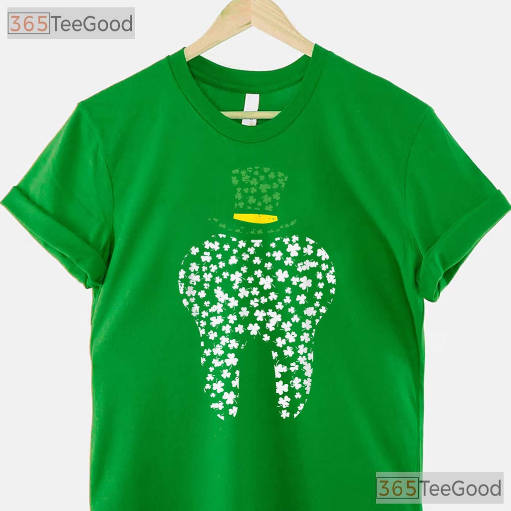 Dentist Tooth Saint Pattys St Patricks Day T-Shirt Dental Squad Hygiene Tee