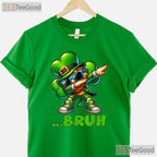 Bruh Dab Leprechaun St Patricks Day T-Shirt Dabbing Boys Kids Funny Gift