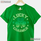 Lucky Charmer Funny St Patricks Day T-Shirt Cute Boys Girls Kids Youth Tee