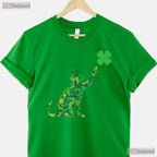 Cute Cat Shamrock Saint Pattys St Patricks Day T-Shirt Kitten Lover Gift