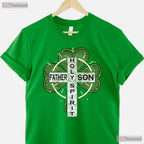 Father Son Holy Spirit Shamrock St Patricks Day T-Shirt Religious Irish
