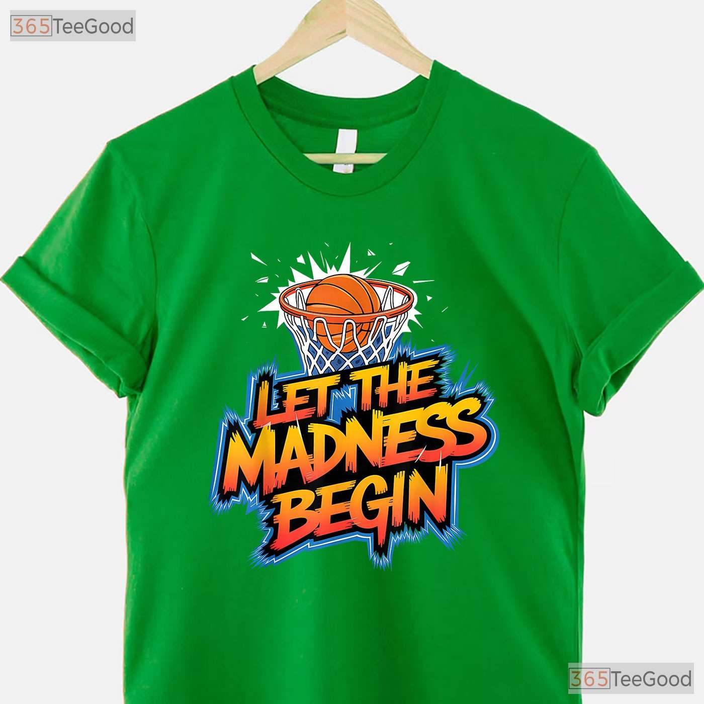 Let The Madness Begin Basketball Squad T-Shirt Matching Family Hoops Fan Tee