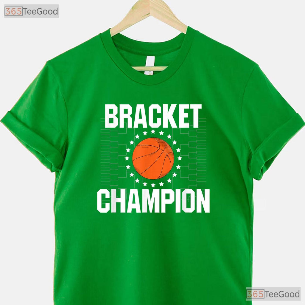 Bracket Champion College Basketball T-Shirt Tournament Winner Trophy Gift Tee