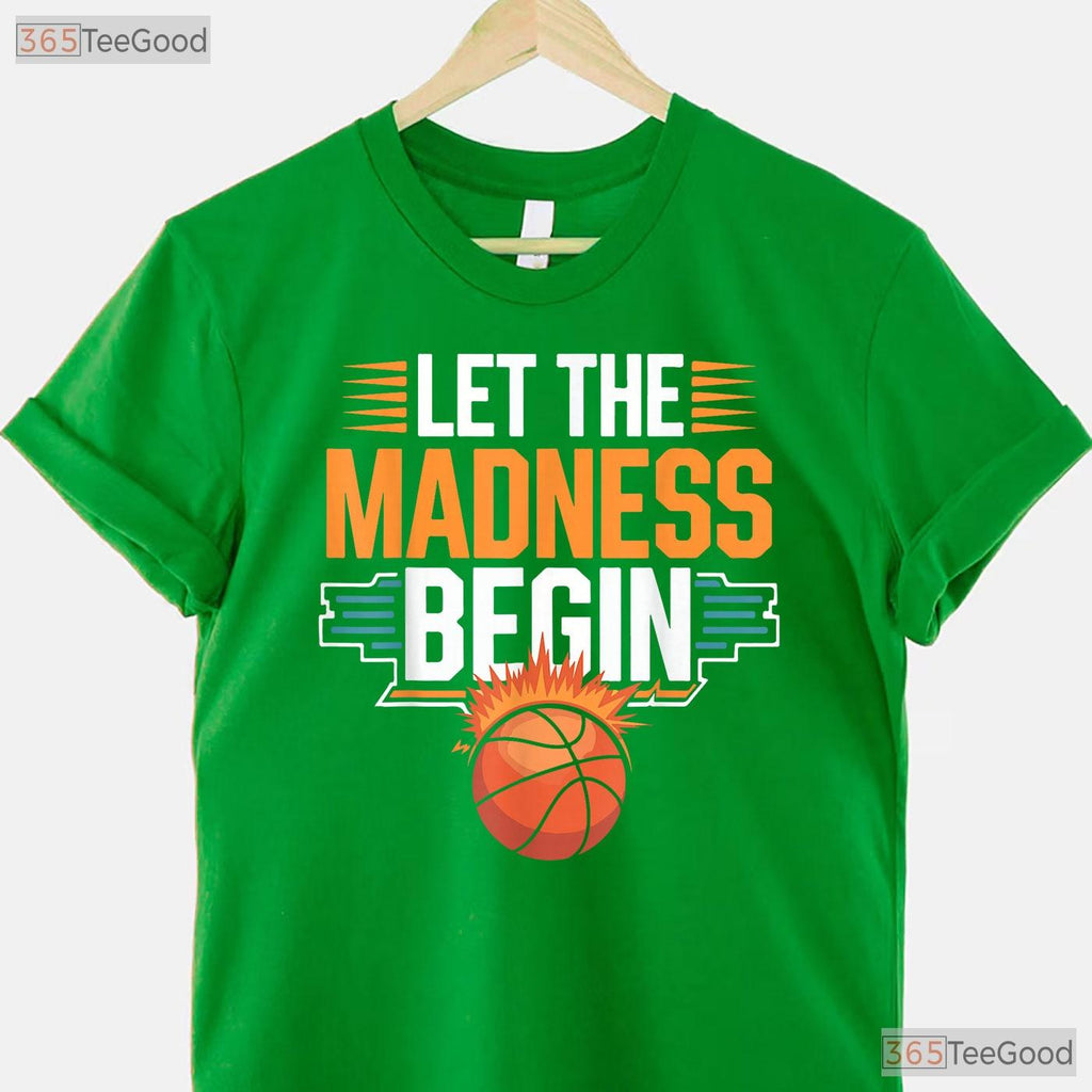 Let The Madness Begin Vintage T-Shirt Retro College Basketball Tournament Tee