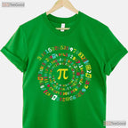 Funny Spiral Pi Math T-Shirt 3 - 14 Number Geometry Teacher Student Gift Tee