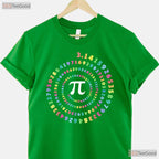 Pi Spiral Novelty Pi Day Tee T-Shirt 3 - 14 Number Math Geek Teacher Top