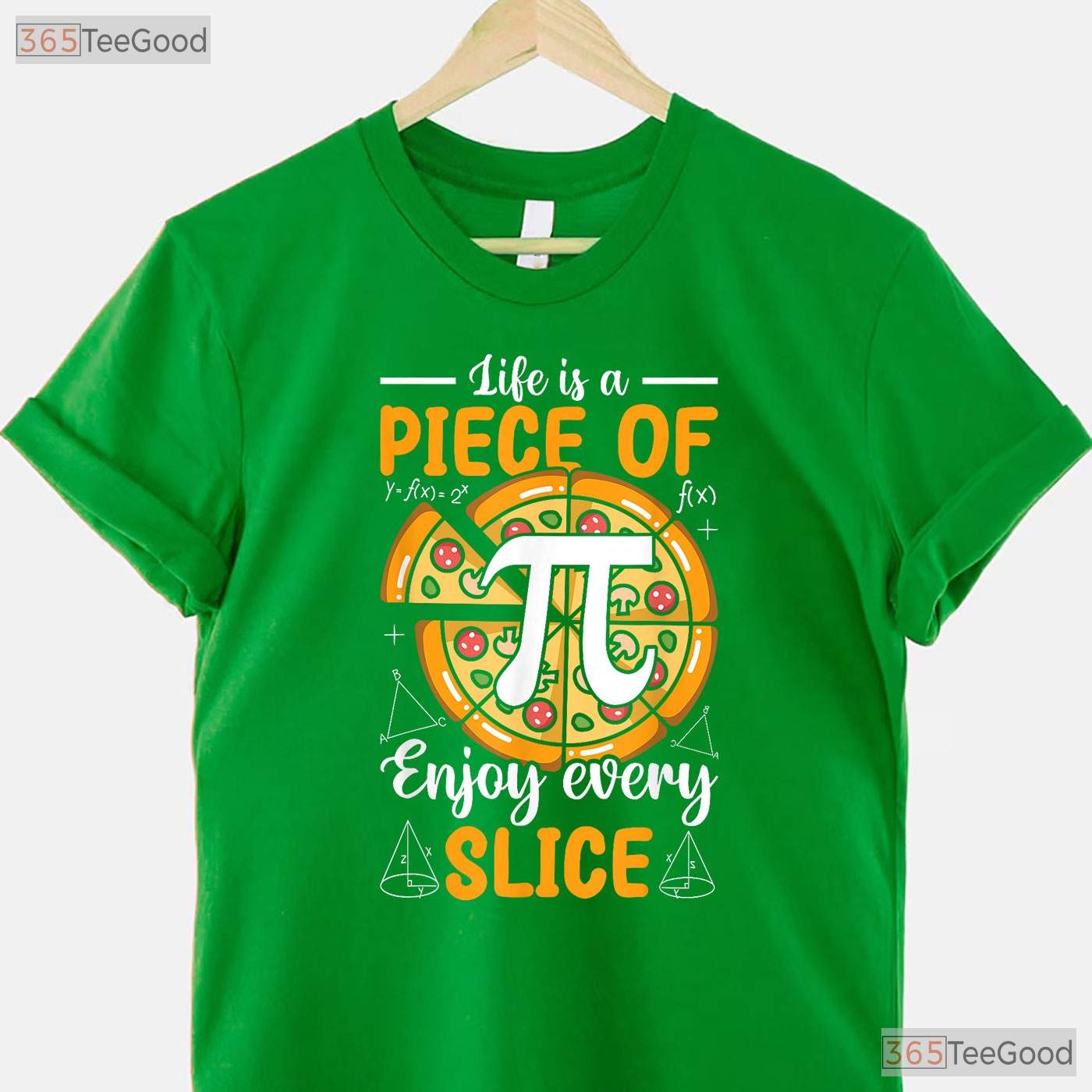 Life Is a Piece of Pi Pizza Slice T-Shirt Math 3 - 14 Pi Day Foodie Gift