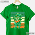 Funny Leprechaun St Patricks Day T-Shirt Men Women Kids Family Match Tee