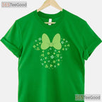 Disney Minnie Mouse Icon Shamrock St Patricks Day T-Shirt Cute Disney Tee