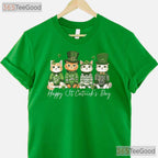 Happy St Catricks Day T-Shirt Funny Cat Lover Kitten St Patricks Day Tee