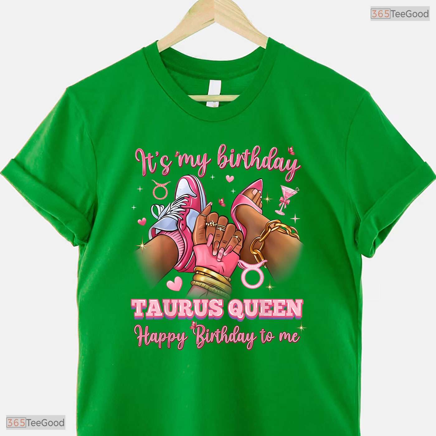 Taurus Queen High Heels Sneakers Nails T-Shirt- Unique May Birthday Shirt Gift