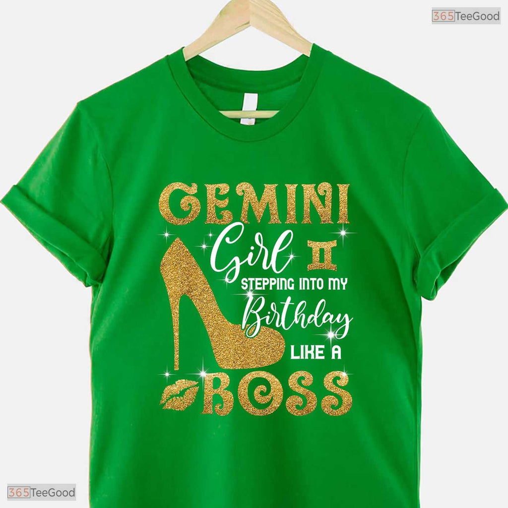 Fierce Gemini Girl Stepping Into My May Birthday Like A Boss High Heel T-Shirt