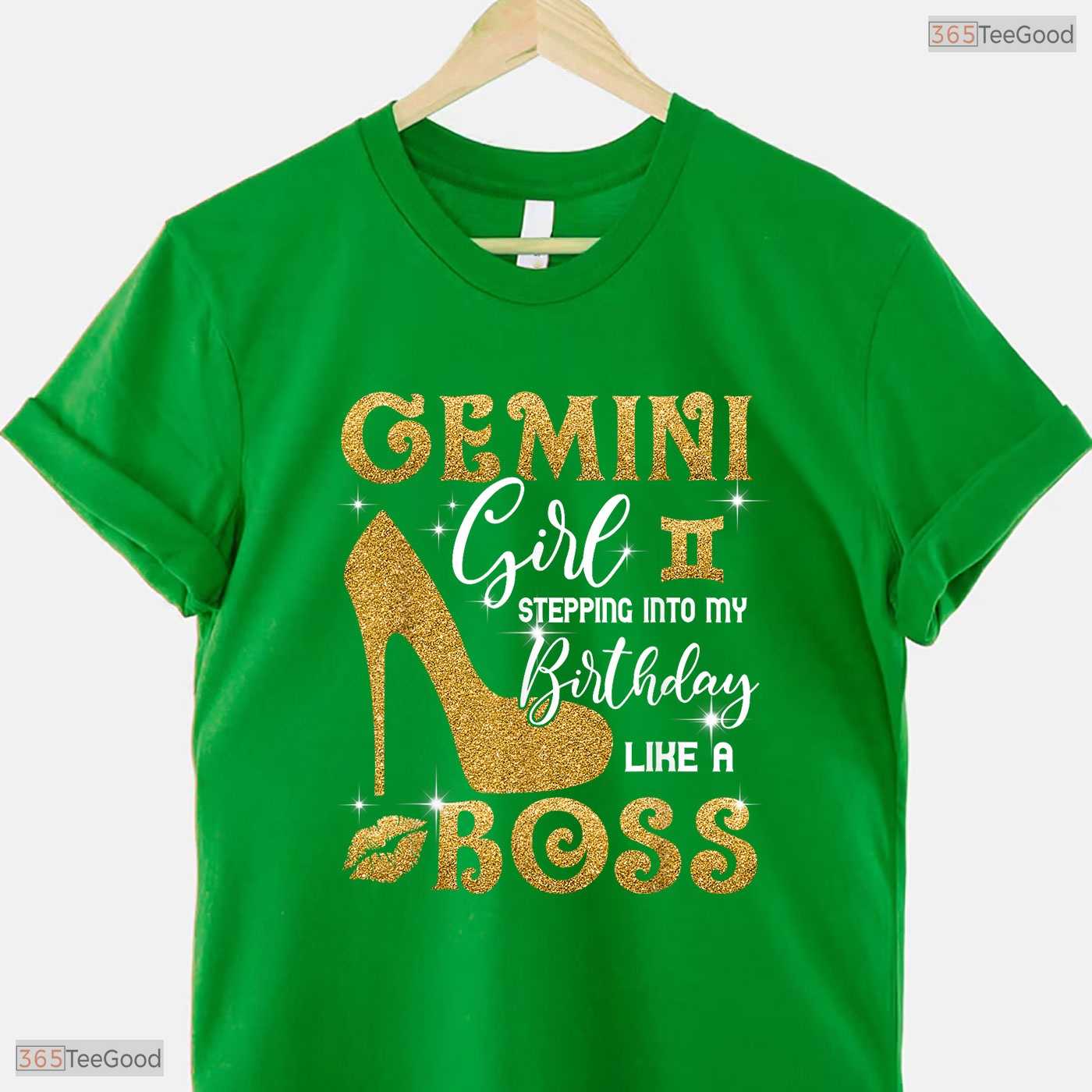 Fierce Gemini Girl Stepping Into My May Birthday Like A Boss High Heel T-Shirt