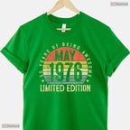 50 Year Old Vintage Born In May 1976 50th Birthday Classic Apparel T-Shirt