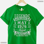 Awesome 50th Birthday For Men Legends Were Born In May 1976 Vintage Retro T-Shirt