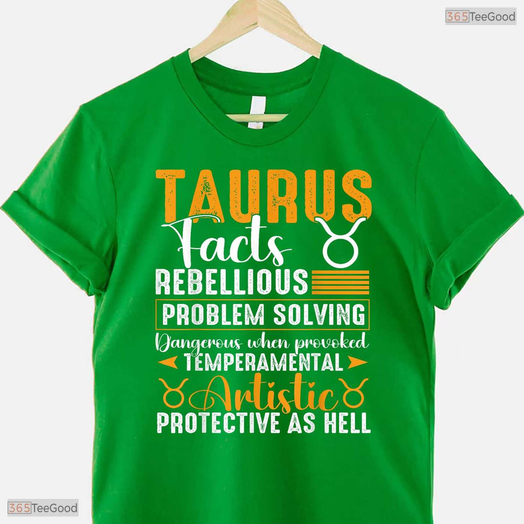 Hilarious Taurus Zodiac Facts May Birthday T-Shirt For Men Women And Kids Gift