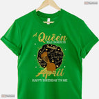 A Beautiful Queen Was Born In May Birthday T-Shirt For Black Women And Girls