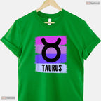 Colorful Taurus Queen Zodiac Sign T-Shirt Unique May Birthday Apparel Gift