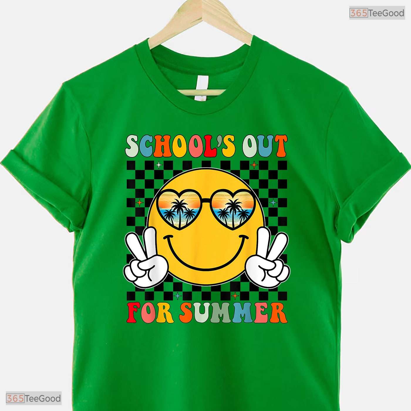 Retro School's Out Summer Break T-Shirt- Teacher May Birthday Shirt For Adults