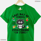 I Survived The School Year Funny Cat T-Shirt- Adult May Birthday Shirt Gift