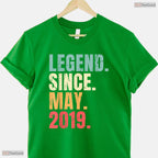 Retro Legend Since May 2019 T-Shirt- Unique May Birthday Celebration Apparel