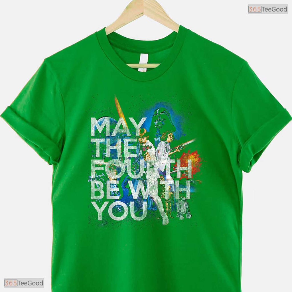 Vintage May The Fourth Be With You Sci Fi Movie May Birthday T-Shirt Idea